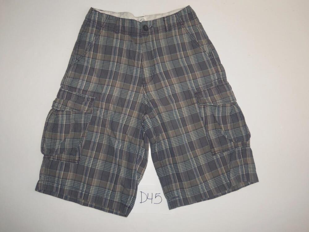 OTB Plaid Shorts Size 14 Gray Boys -0316D45